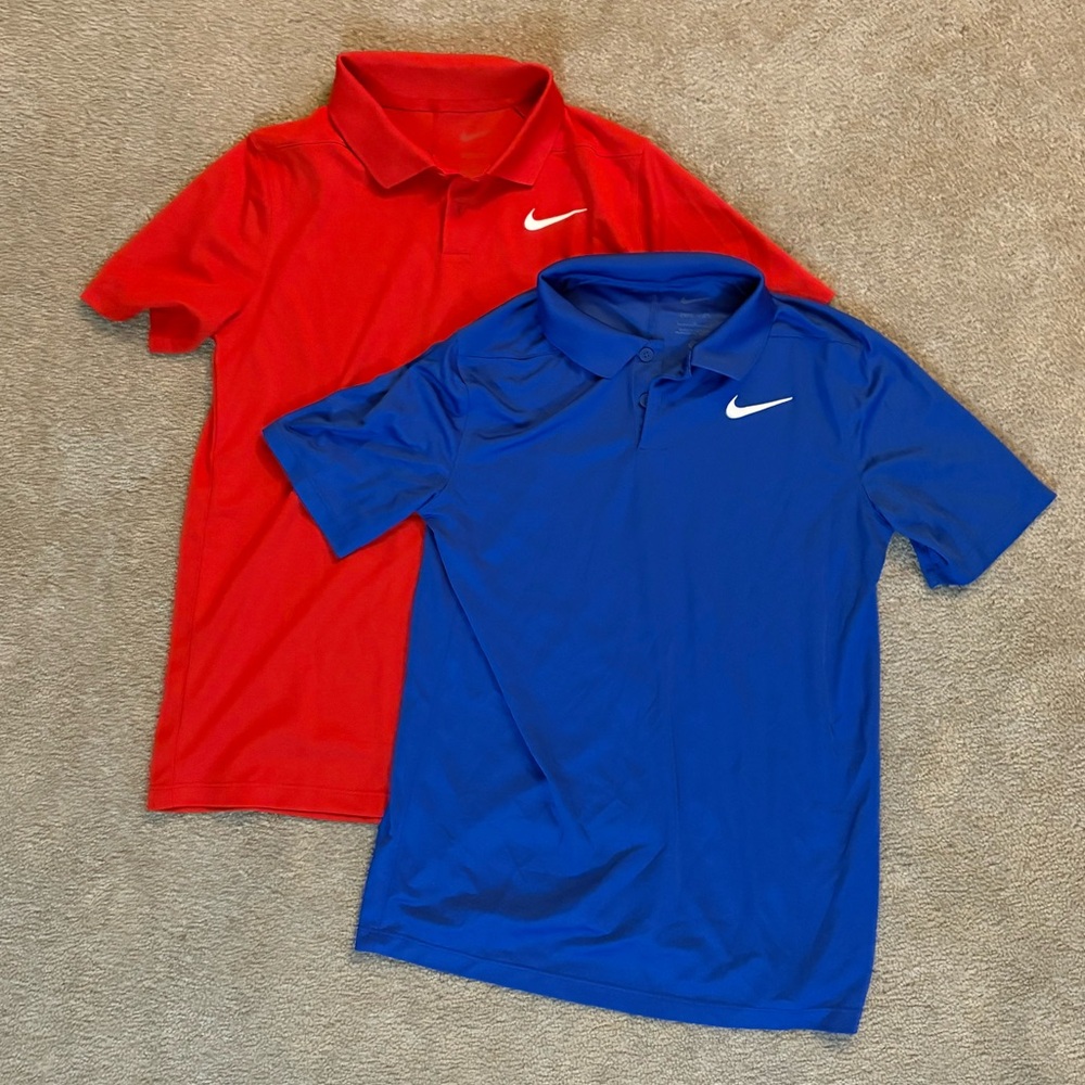 Set of 2 boys Nike dri-fit polo shirts